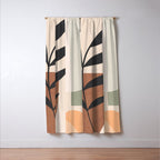 Minimal Abstract Art Plant 5 Window Curtain Gallery Image 3
