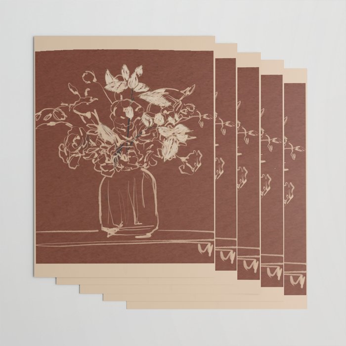 Minimalist Flowers In A Vase 2 Wrapping Paper Gallery Image 3