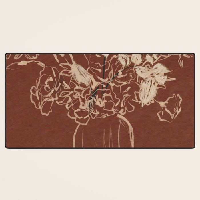 Minimalist Flowers In A Vase 2 Desk Mat Gallery Image 3