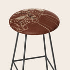 Minimalist Flowers In A Vase 2 Stool Gallery Image 2