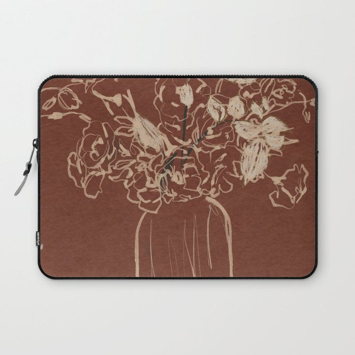 Minimalist Flowers In A Vase 2 Laptop Sleeve Gallery Image 1