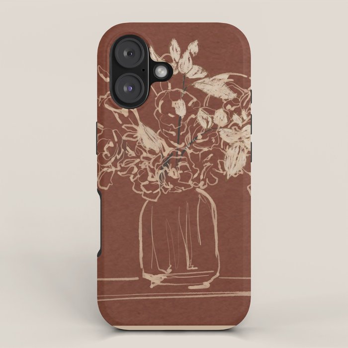 Minimalist Flowers In A Vase 2 iPhone Case Gallery Image 1
