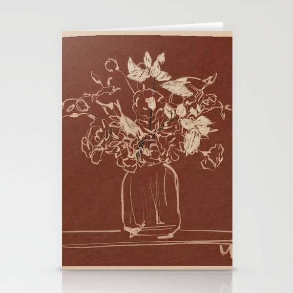 Minimalist Flowers In A Vase 2 Stationery Card Gallery Image 1