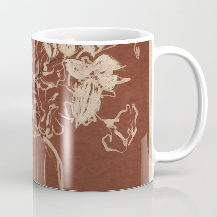 Minimalist Flowers In A Vase 2 Coffee Mug Gallery Image 1