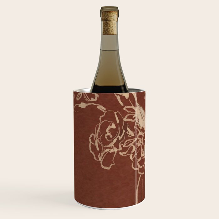 Minimalist Flowers In A Vase 2 Wine Chiller Gallery Image 2