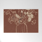 Minimalist Flowers In A Vase 2 Welcome Mat Gallery Image 1