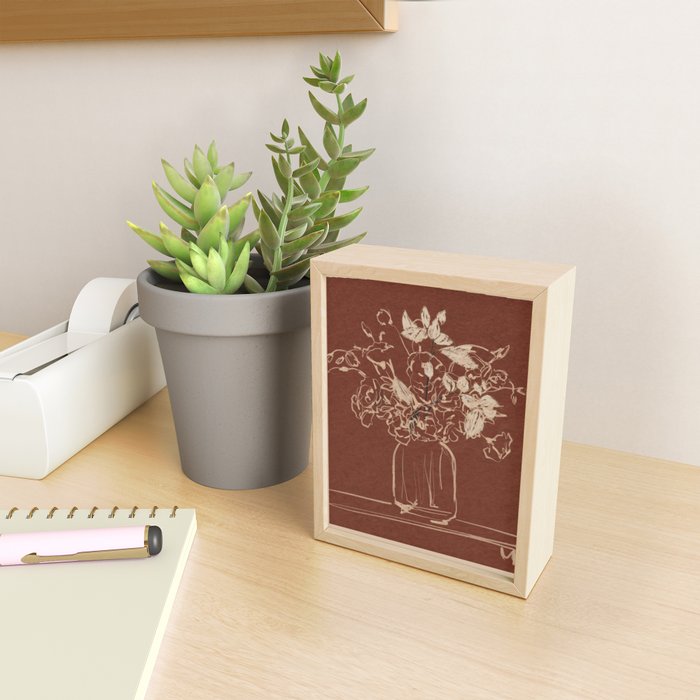 Minimalist Flowers In A Vase 2 Mini Art Print Gallery Image 2