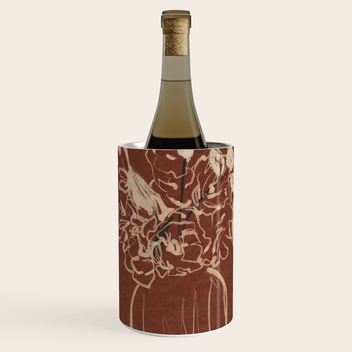 Minimalist Flowers In A Vase 2 Wine Chiller Gallery Image 1