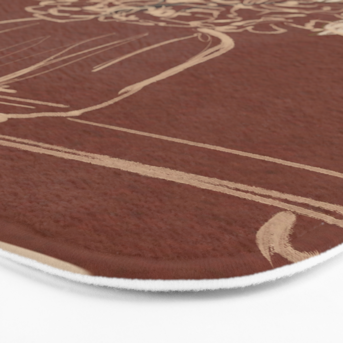 Minimalist Flowers In A Vase 2 Bath Mat Gallery Image 3