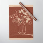 Minimalist Flowers In A Vase 2 Wrapping Paper Gallery Image 1
