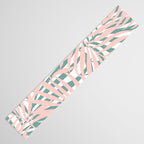 Summer, Tropical Green and Pink, Palm Leaves Pattern Table Runner Gallery Image 3