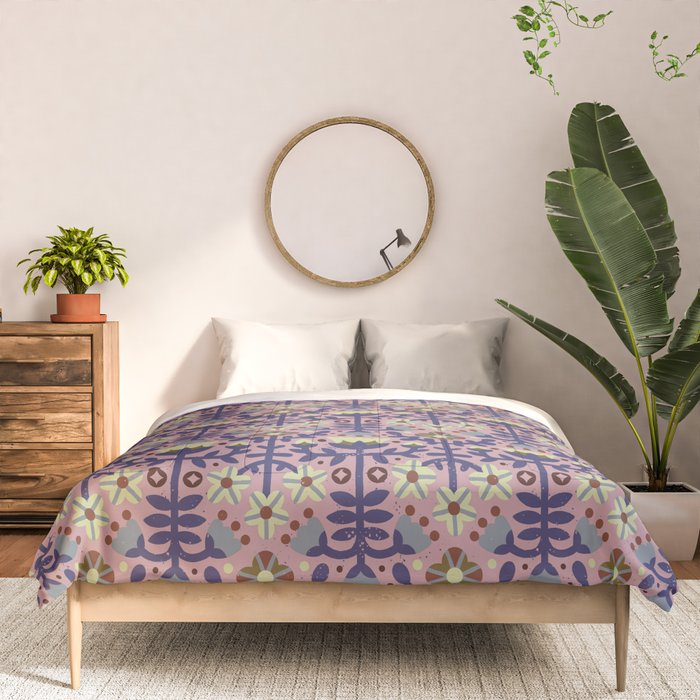 Playful Folk Floral Comforter Gallery Image 3