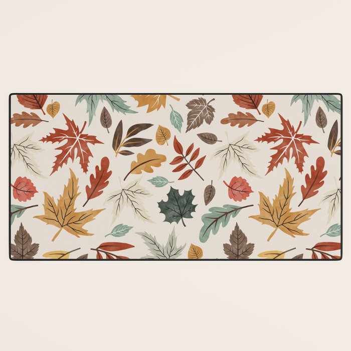 Autumn leaves fall IU Desk Mat Gallery Image 3