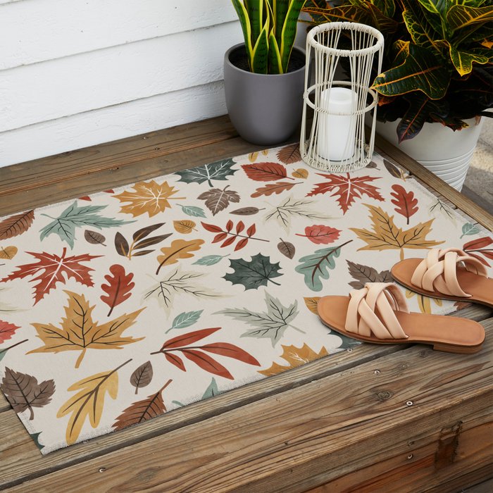Autumn leaves fall IU Outdoor Rug Gallery Image 2