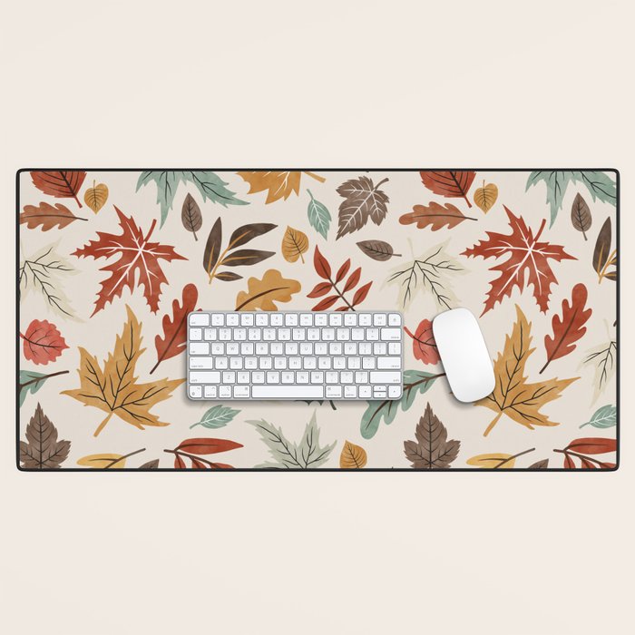 Autumn leaves fall IU Desk Mat Gallery Image 1