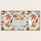 Autumn leaves fall IU Desk Mat Gallery Image 1