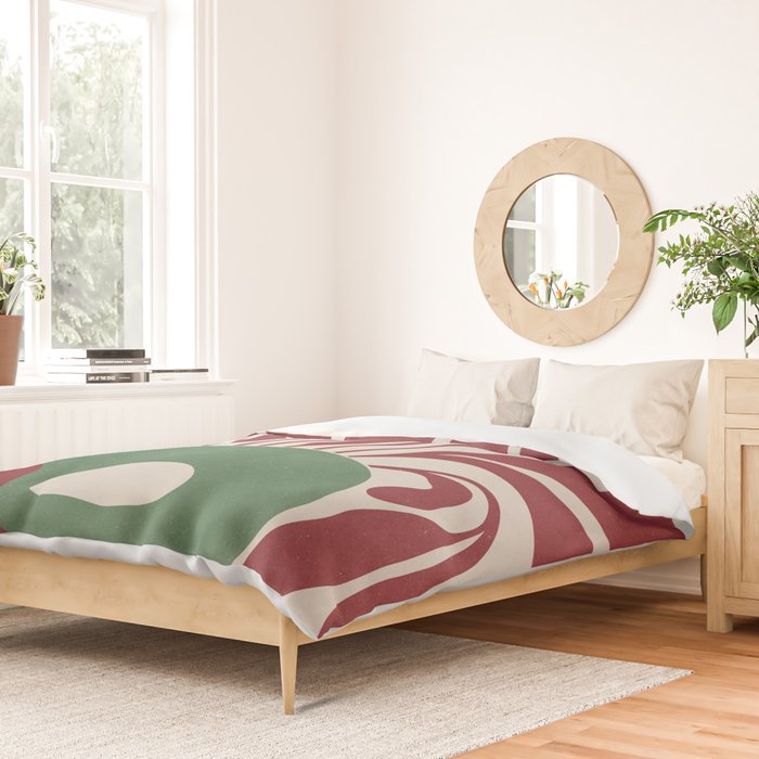 Modern Square Plant #2 Duvet Cover Gallery Image 2