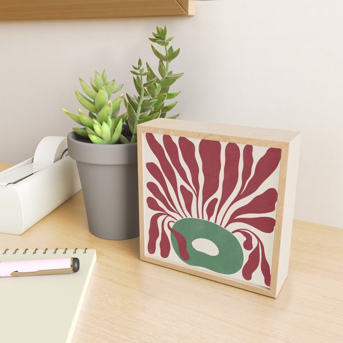 Modern Square Plant #2 Mini Art Print Gallery Image 2