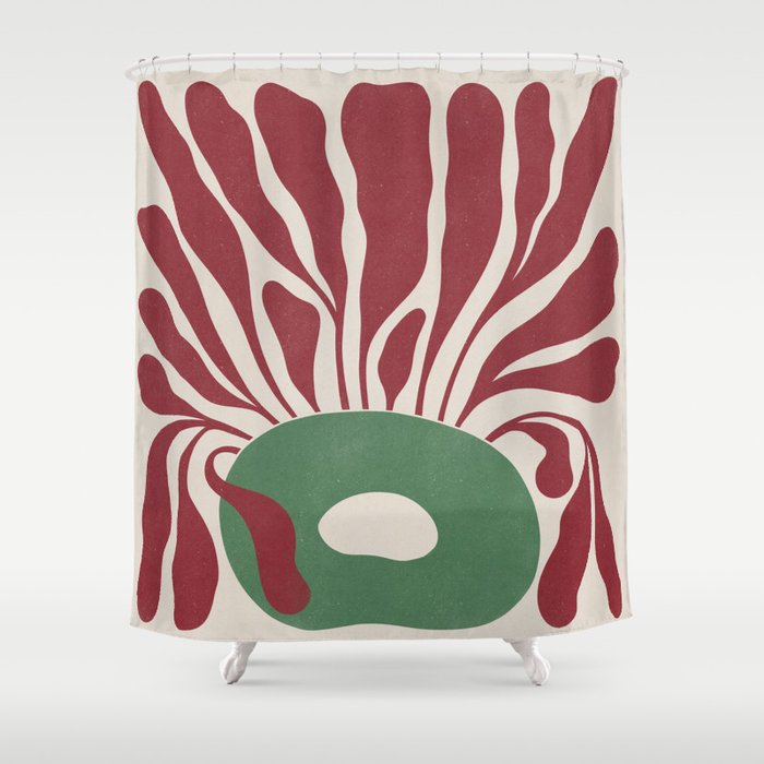 Modern Square Plant #2 Shower Curtain Gallery Image 1