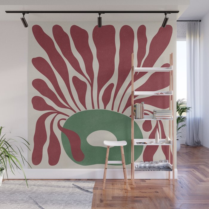 Modern Square Plant #2 Wall Mural Gallery Image 1
