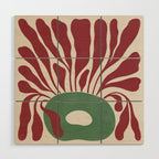 Modern Square Plant #2 Wood Wall Art Gallery Image 1
