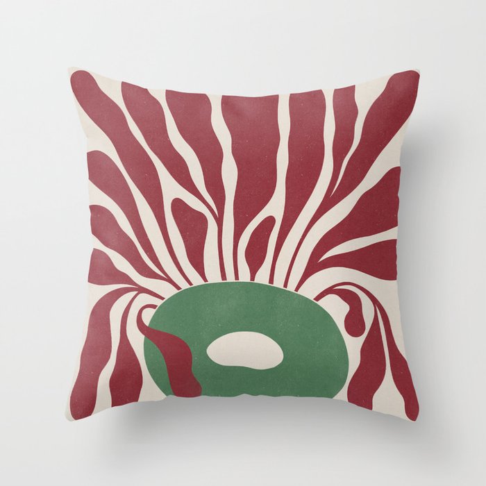 Modern Square Plant #2 Throw Pillow Gallery Image 6