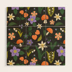 Woodland Wildflowers Wood Wall Art Gallery Image 1