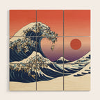 The Great Wave of Pug Wood Wall Art Gallery Image 1