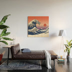 The Great Wave of Pug Wood Wall Art Gallery Image 2