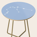 Aquarius Zodiac Star Constellation Line Art Sky Blue Side Table Gallery Image 2