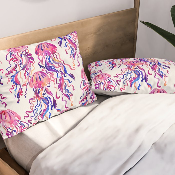 Jellyfish - Magenta Palette Pillow Sham Gallery Image 2