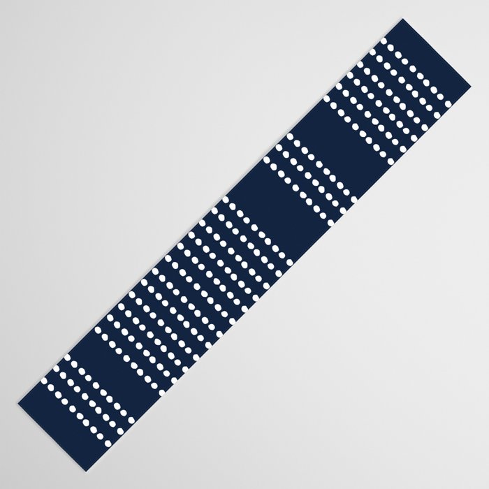 Spotted, African Pattern in Blue and White Table Runner Gallery Image 3
