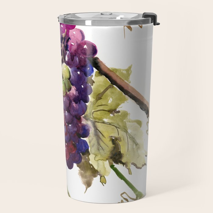Grapes, California Vineyard Wine Lover design Travel Mug Gallery Image 2