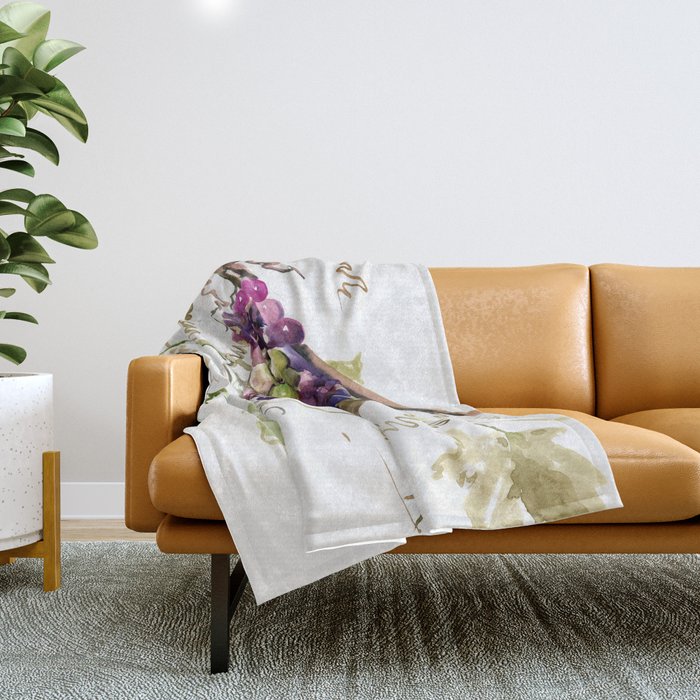 Grapes, California Vineyard Wine Lover design Throw Blanket Gallery Image 1