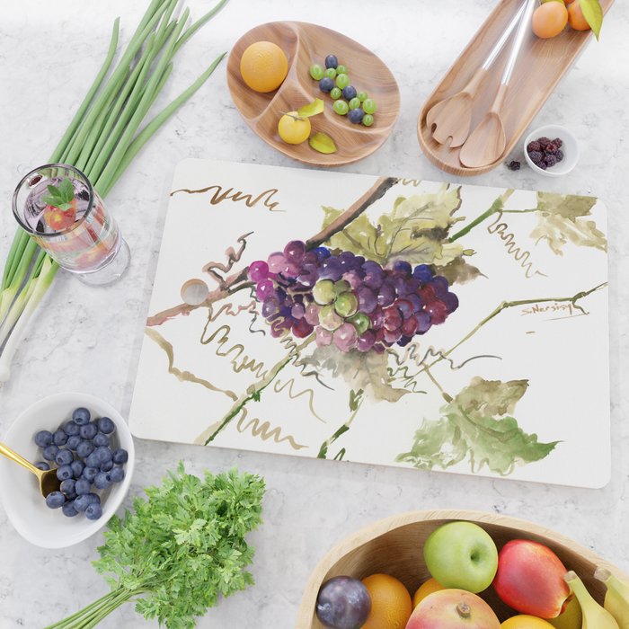 Grapes, California Vineyard Wine Lover design Cutting Board Gallery Image 2