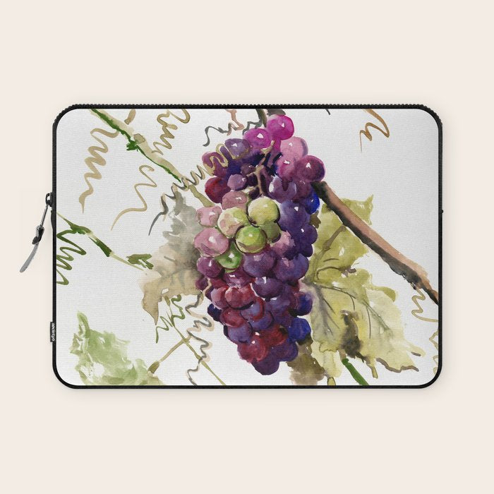 Grapes, California Vineyard Wine Lover design Laptop Sleeve Gallery Image 1
