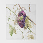 Grapes, California Vineyard Wine Lover design Throw Blanket Gallery Image 2