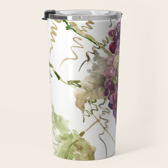 Grapes, California Vineyard Wine Lover design Travel Mug Gallery Image 3