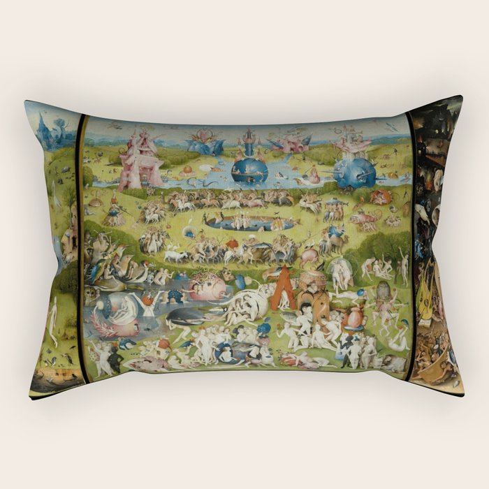 The Garden of Earthly Delights - Hieronymus Bosch Rectangular Pillow Gallery Image 2