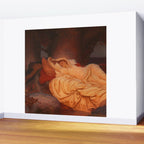 Cymon and Iphigenia, sleeping beauty female portrait painting by Frederic Leighton Wall Mural Gallery Image 2