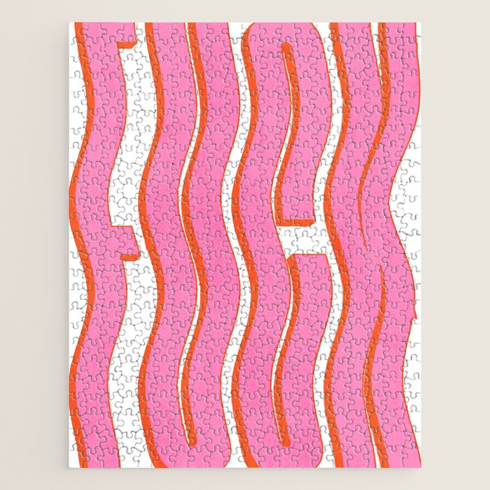 Favorite Word: Peach Wavy Edition Jigsaw Puzzle Gallery Image 1