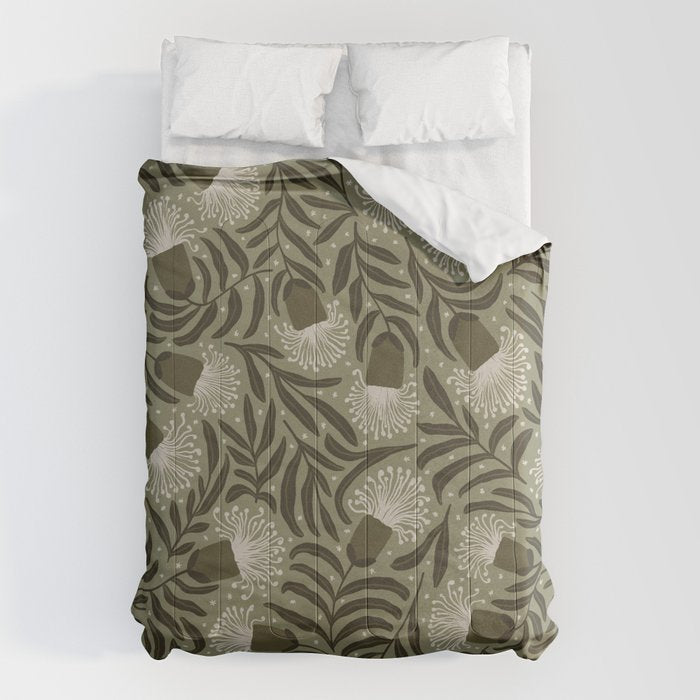 Whimsical Florals / Cream & Green Comforter Gallery Image 6