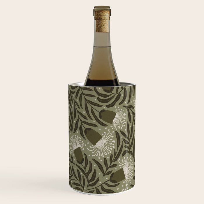 Whimsical Florals / Cream & Green Wine Chiller Gallery Image 2