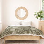Whimsical Florals / Cream & Green Duvet Cover Gallery Image 3