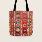West Anatolian  Antique Turkish Kilim Print Tote Bag Gallery Image 1