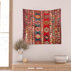 West Anatolian  Antique Turkish Kilim Print Wall Tapestry Gallery Image 2