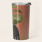 Tropical Leaf- Abstract Art 7 Travel Mug Gallery Image 2