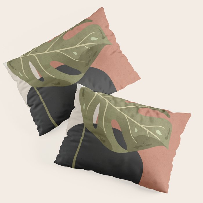 Tropical Leaf- Abstract Art 7 Pillow Sham Gallery Image 1