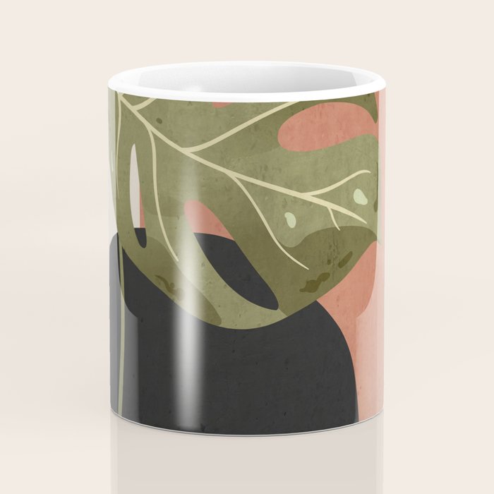Tropical Leaf- Abstract Art 7 Coffee Mug Gallery Image 4