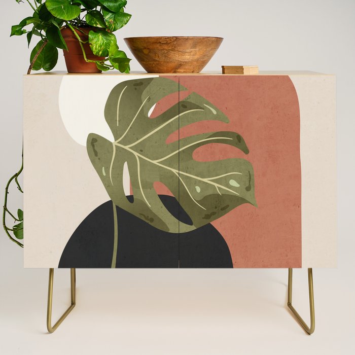 Tropical Leaf- Abstract Art 7 Credenza Gallery Image 1